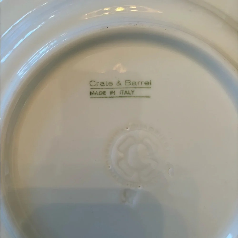 Quadrifoglio Ceramica La Primula Rimmed plates  Blue/White Grapes